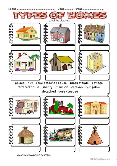 11 Best Images of Different Types Of Homes Worksheets For Kids